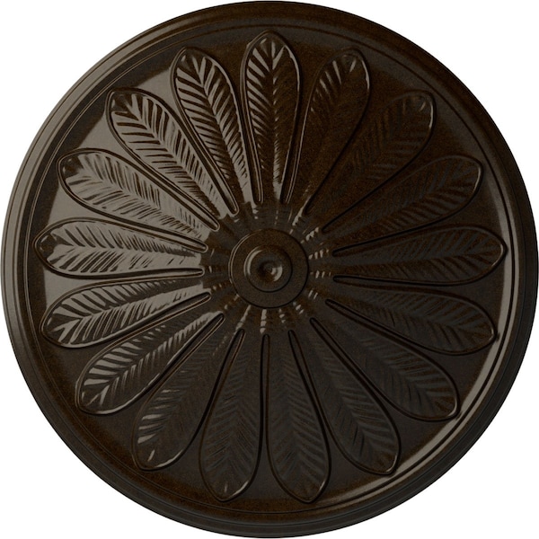 Ekena Millwork Brontes Ceiling Medallion (Fits Canopies up to 3 5/8"), Hand-Painted Bronze, 25 1/2"OD x 5 1/2"P CM25BRBZS - main